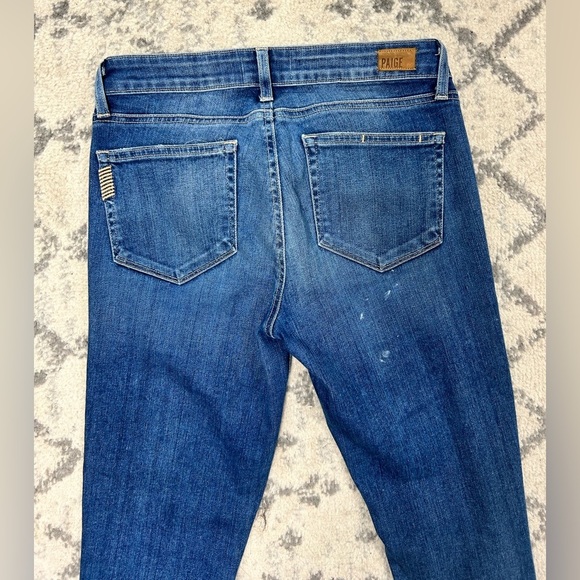 Paige Verdugo Ultra Skinny Jeans Danica Destructed Medium Wash Women's Size 27 - Picture 2 of 7